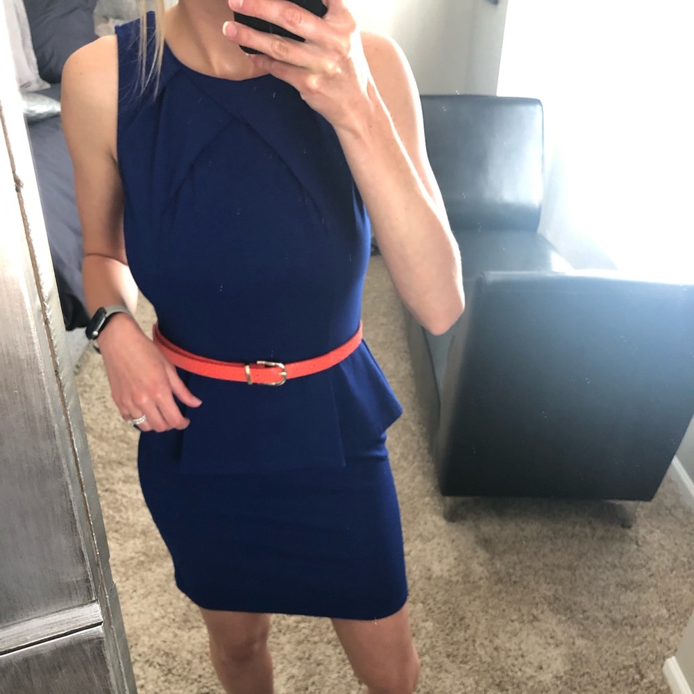 Royal blue body on dress